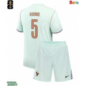 Frankrig Jules Kounde #5 Replika Babytøj Udebanesæt Børn VM 2026 Kortærmet (+ Korte bukser)